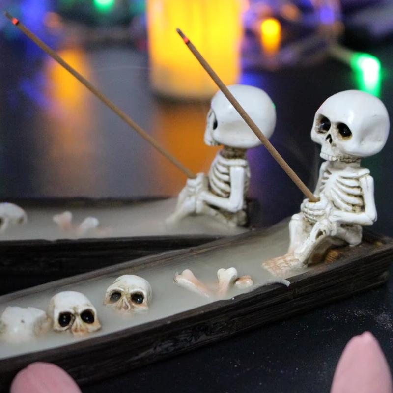 Creative Skull Boat Incense Ho - Incense Holder 评论和价格
