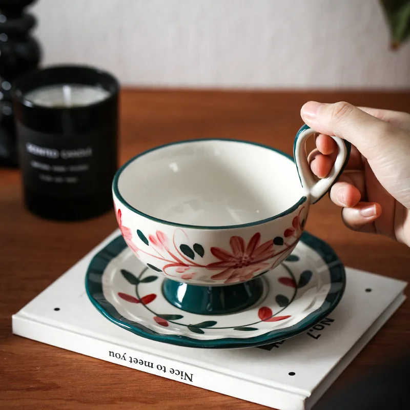 Coffee Cups Flower Tea Mug Han - Japanese Tea 评论和价格
