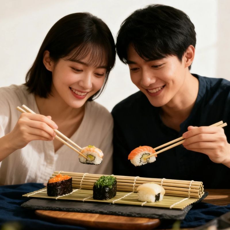 Natural Bamboo Sushi Mat Squar - Sushi Making Kit 评论和价格