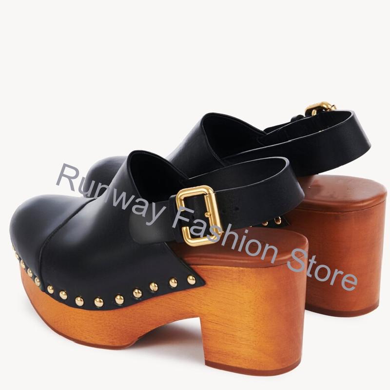Chunky Wooden Wedge Mules Clog - Geta Wooden Sandal 评论和价格