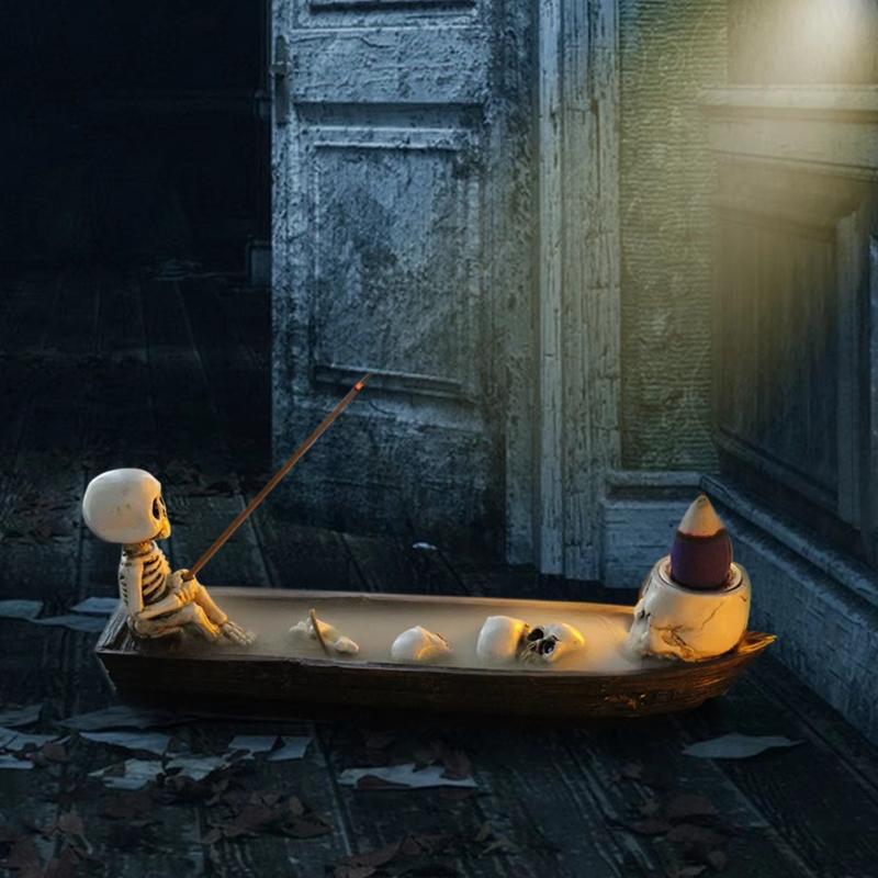Skull Boat Incense Holder Dura - Incense Holder 评论和价格