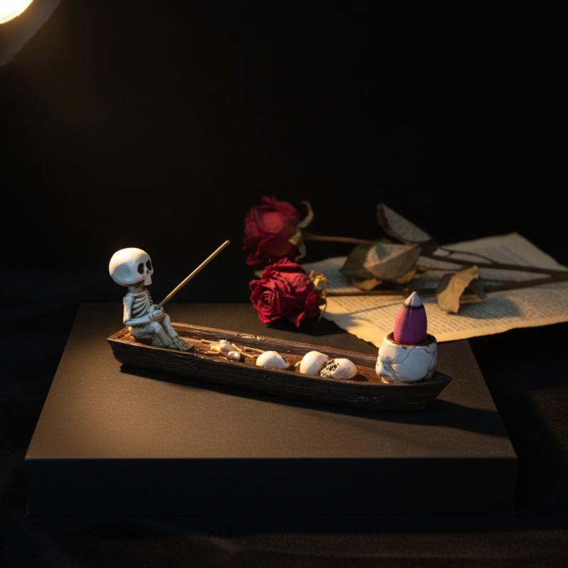 Skull Boat Incense Holder Dura - Incense Holder 评论和价格